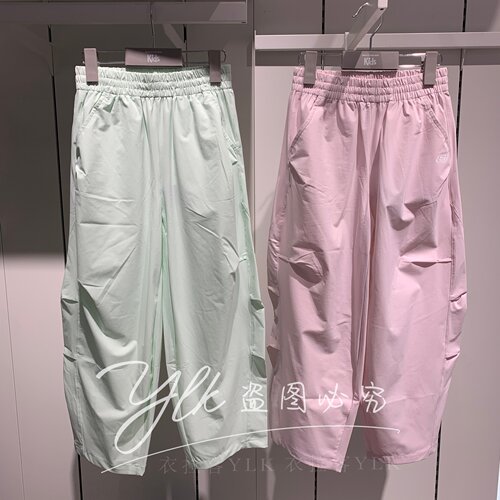 斯凯奇女童夏季直筒运动长裤