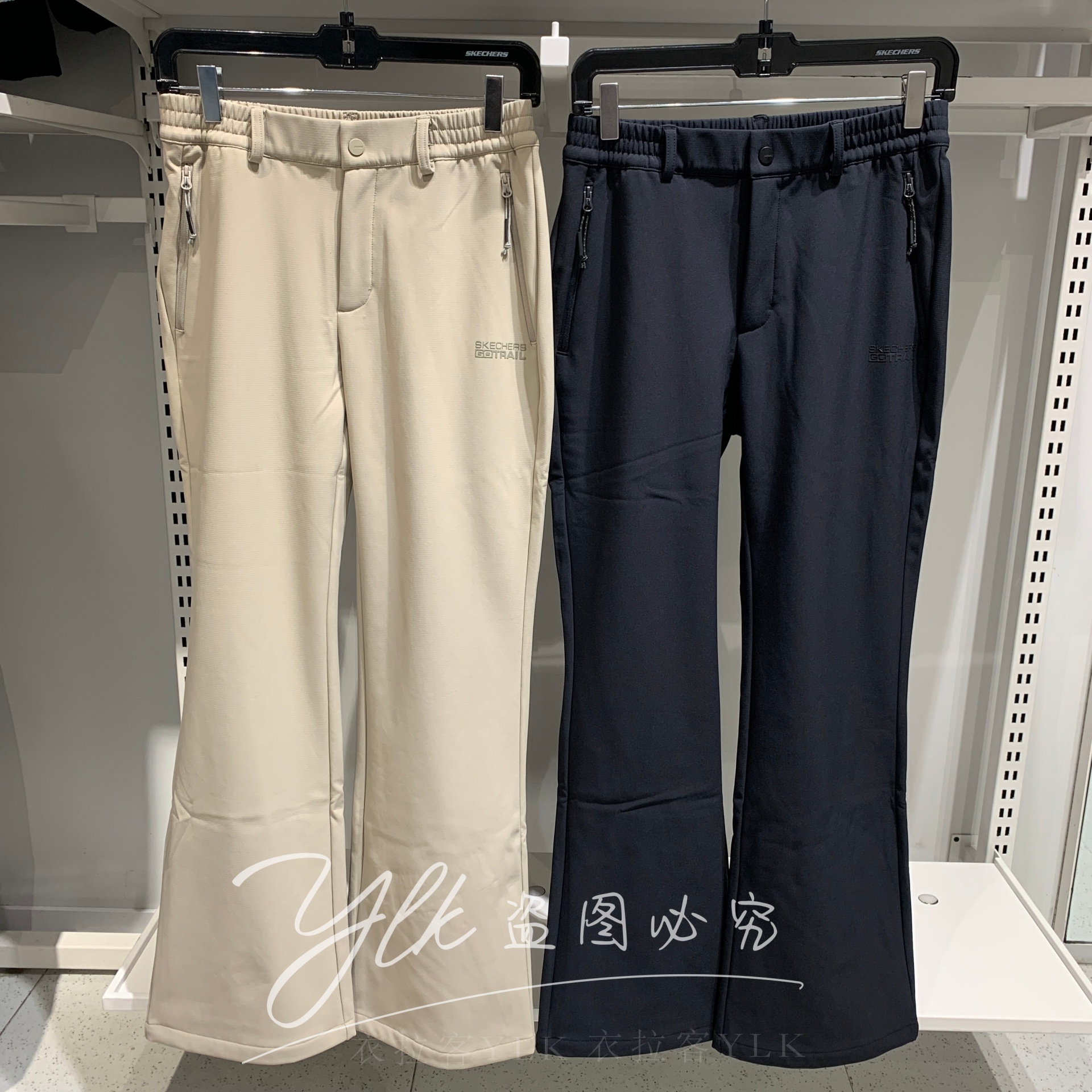 斯凯奇女士防沾水修身梭织长裤