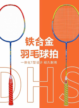 红双喜可水洗3.0羽毛球拍两只装