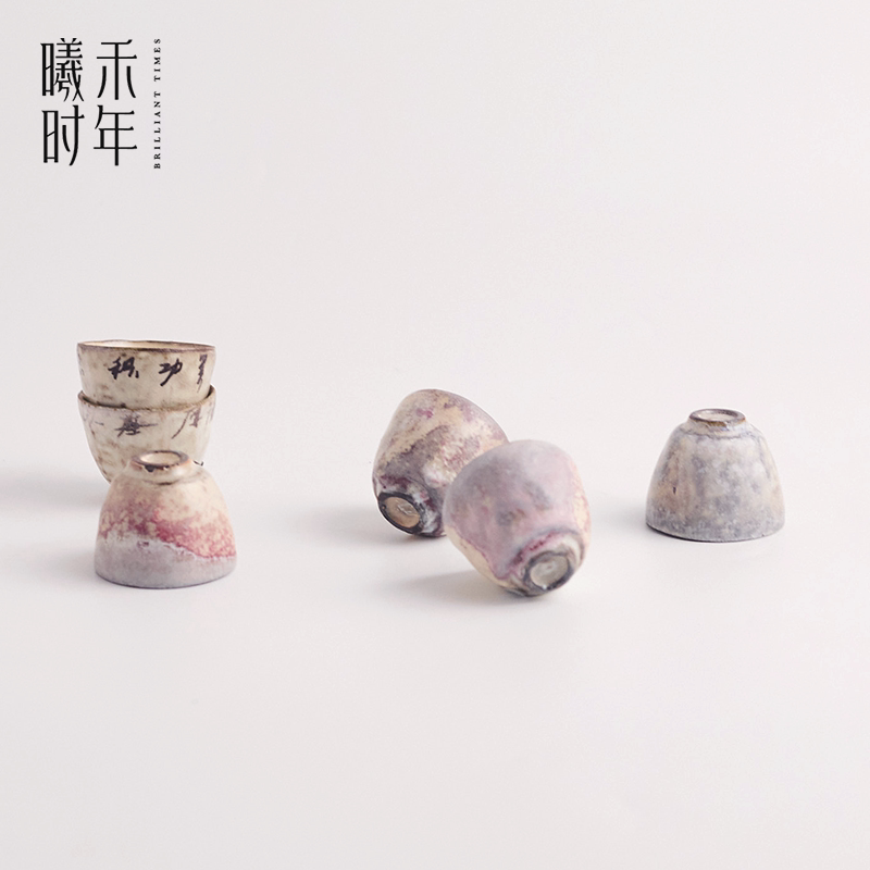 张汝佳柴烧粉引开片主人杯