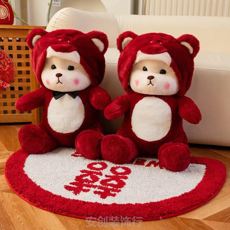 一对结婚玩偶新款金童玉女压床娃娃大号礼物中式陪嫁创意婚礼