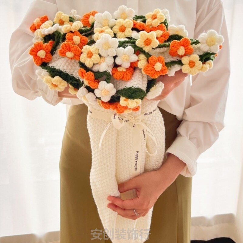 玫瑰花束毯子成品手捧花束抱毯钩新婚伴手礼送老师女礼物图片
