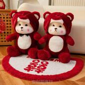 饰布 饰装 结婚陪嫁玩偶金童玉女新款 压床娃娃红色公仔婚房情侣装