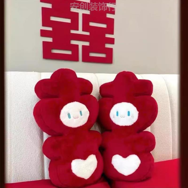 结婚玩偶摆件新款金童玉女婚床上的压床娃娃装扮庆喜福娃玩具偶婚