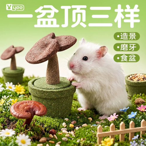 yee仓鼠磨牙造景零食金丝熊花枝