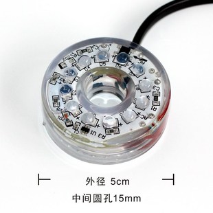 LED潜水d彩色灯光鱼缸水族箱照明防水彩灯假山水泵喷泉渐变圆灯