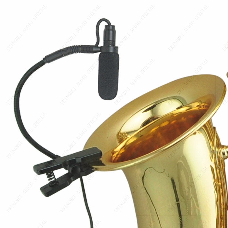 乐器专用话筒电吹管萨克斯电容式麦克风有线功放移动音箱用拾音器