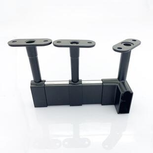 威法吊衣托黑色方形12方管衣杆法兰座衣柜顶装吊装挂衣杆衣管座