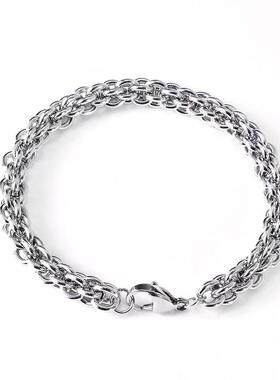 爆款不锈钢灯笼链 欧美潮流饰品男女手链单链钛钢链子直销