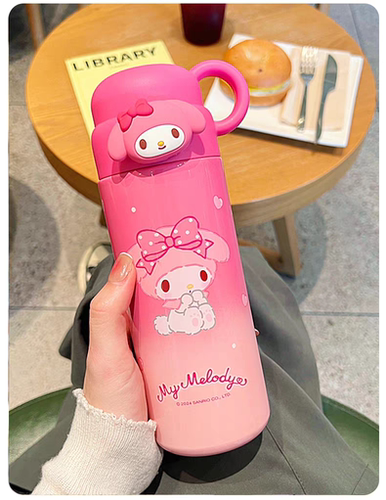 艾可思三丽鸥库洛米保温杯大容量女生高颜值秋冬新款316L儿童水杯