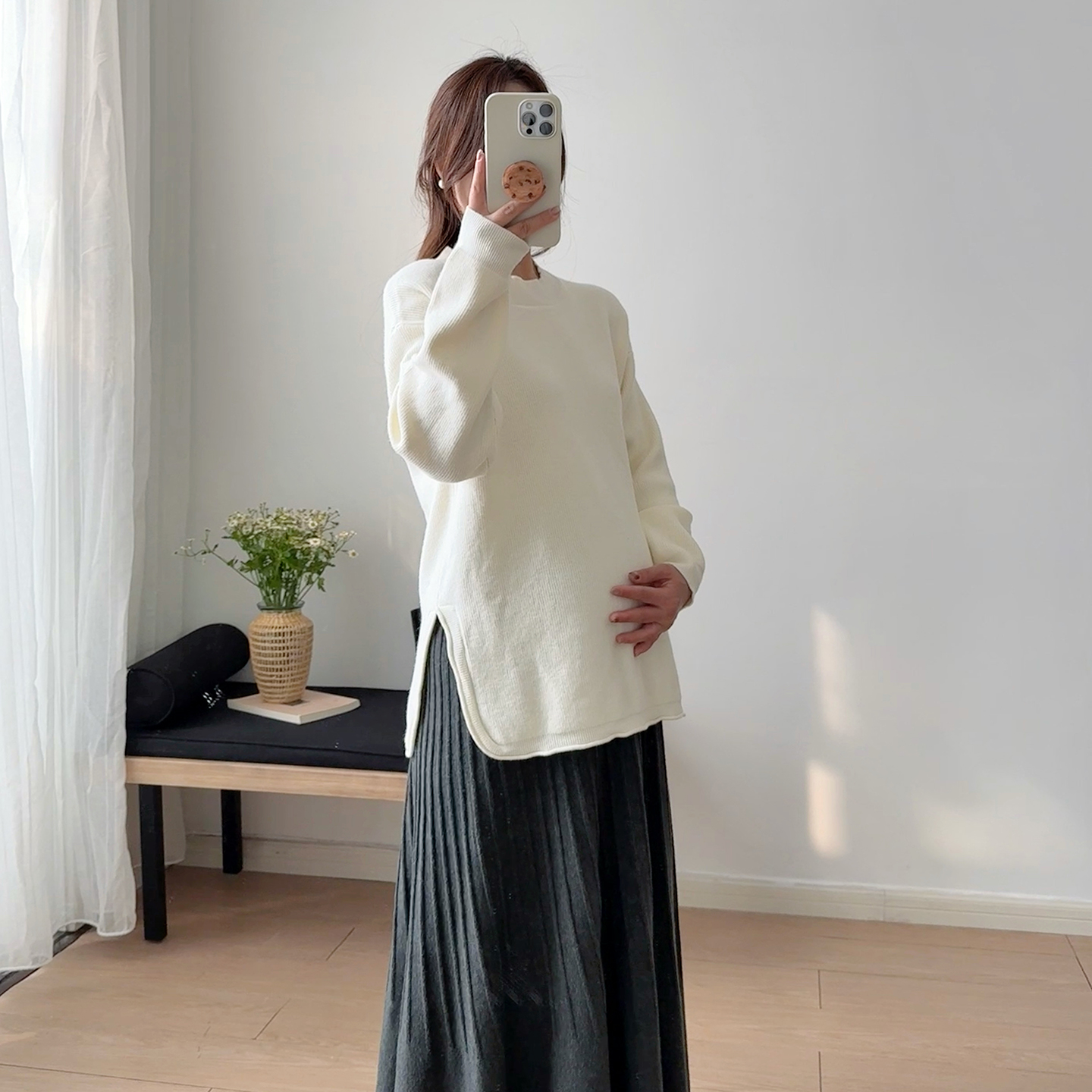 简育时尚百搭孕妇毛衣