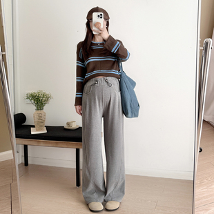 孕妇裤春季外穿2026新款小个子大码女孕晚期秋冬装阔腿休闲裤长裤