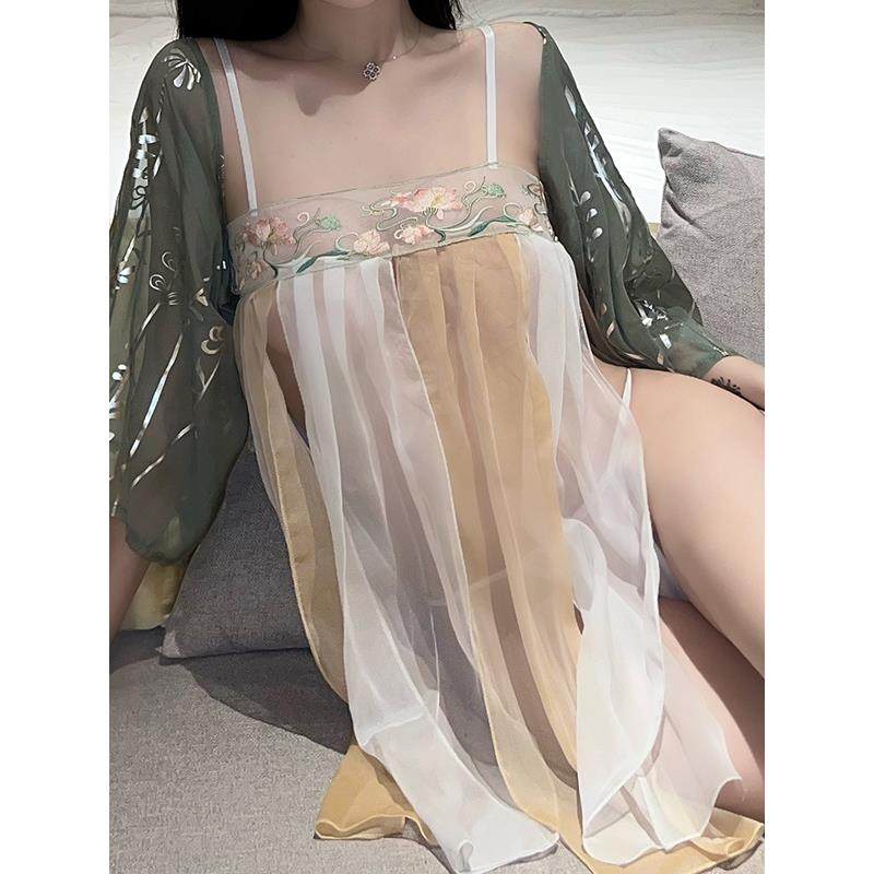 禁欲系JK汉服床上性感睡衣古装吊带情侣女款纯欲风高级感趣味内衣