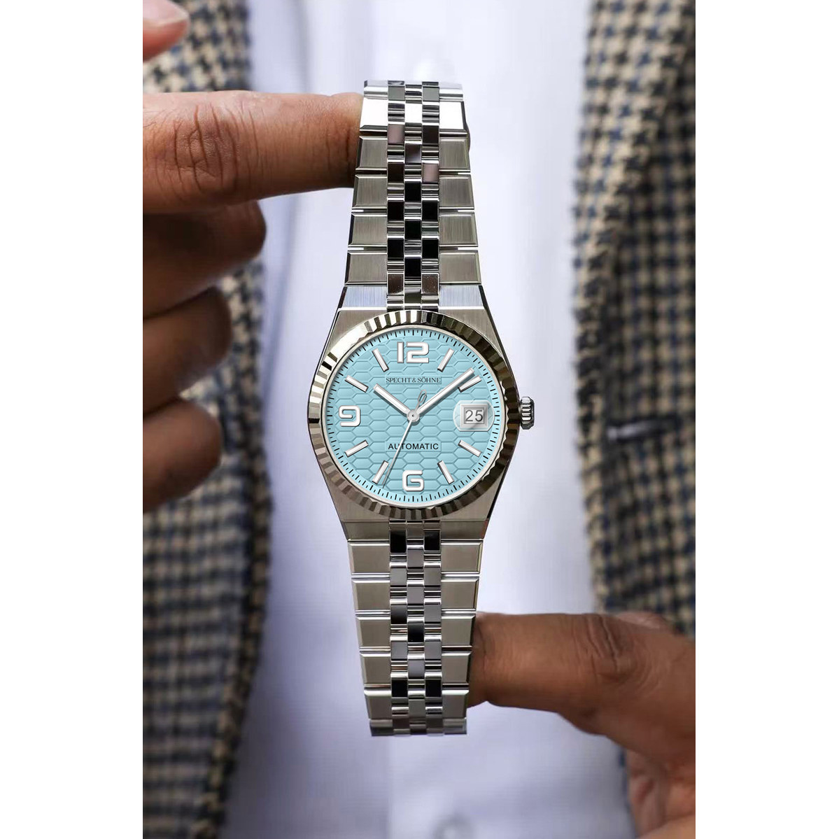 2025欧美时尚商务男士手表自动机械夜光狗牙圈陆使型名牌男腕表