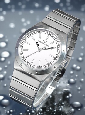 2025新款男士手表VH31扫秒石英机芯精钢夜光防水超薄品质男腕表