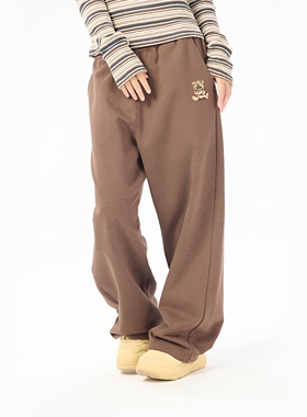 AIMEEWQ  25新款冬款小怪兽450克麦穗绒布小熊针织裤子  AMS0636