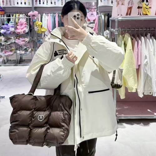 冬季小怪兽90白鸭绒魔术贴羽绒服
