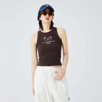 短款弧形下摆女夏小吊带辣妹女夏