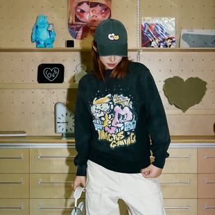 AIMEEWQ&IG 新款小怪兽联名款纯棉水洗工艺IG联名卫衣  AM0963