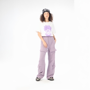 AMS0613 涂料染色480克粗纹纯棉大毛圈BADBOY口袋长裤 AIMEEWQ 新款