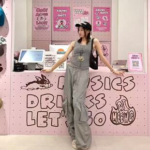 CM0042 小怪兽休闲宽松复古做旧纽扣背心 AIMEEWQ 25新款