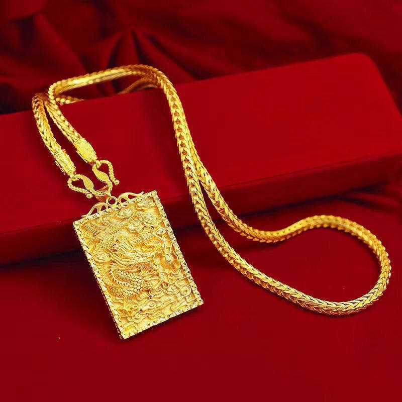 越南沙金龙牌无事牌吊坠仿黄金项项坠/吊坠