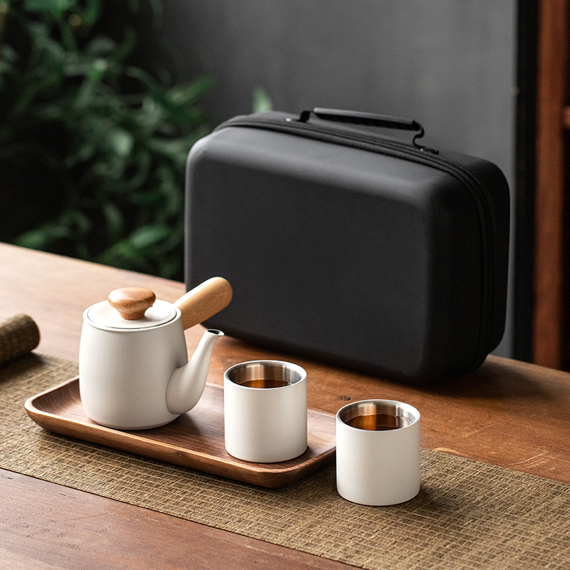 帝国旅途茶具简配版户外泡茶器具一壶两杯旅行茶壶便携易带泡茶壶