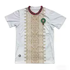 2025 Africa Cup Morocco National Team Home and Away Match Jerseys Men's Fan Version Short-Sleeved Tops Can Be Printed with Numbers