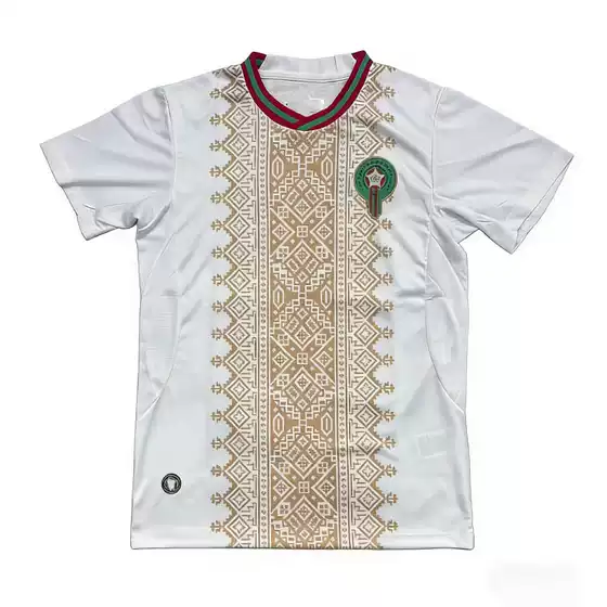 2025 Africa Cup Morocco National Team Home and Away Match Jerseys Men's Fan Version Short-Sleeved Tops Can Be Printed with Numbers
