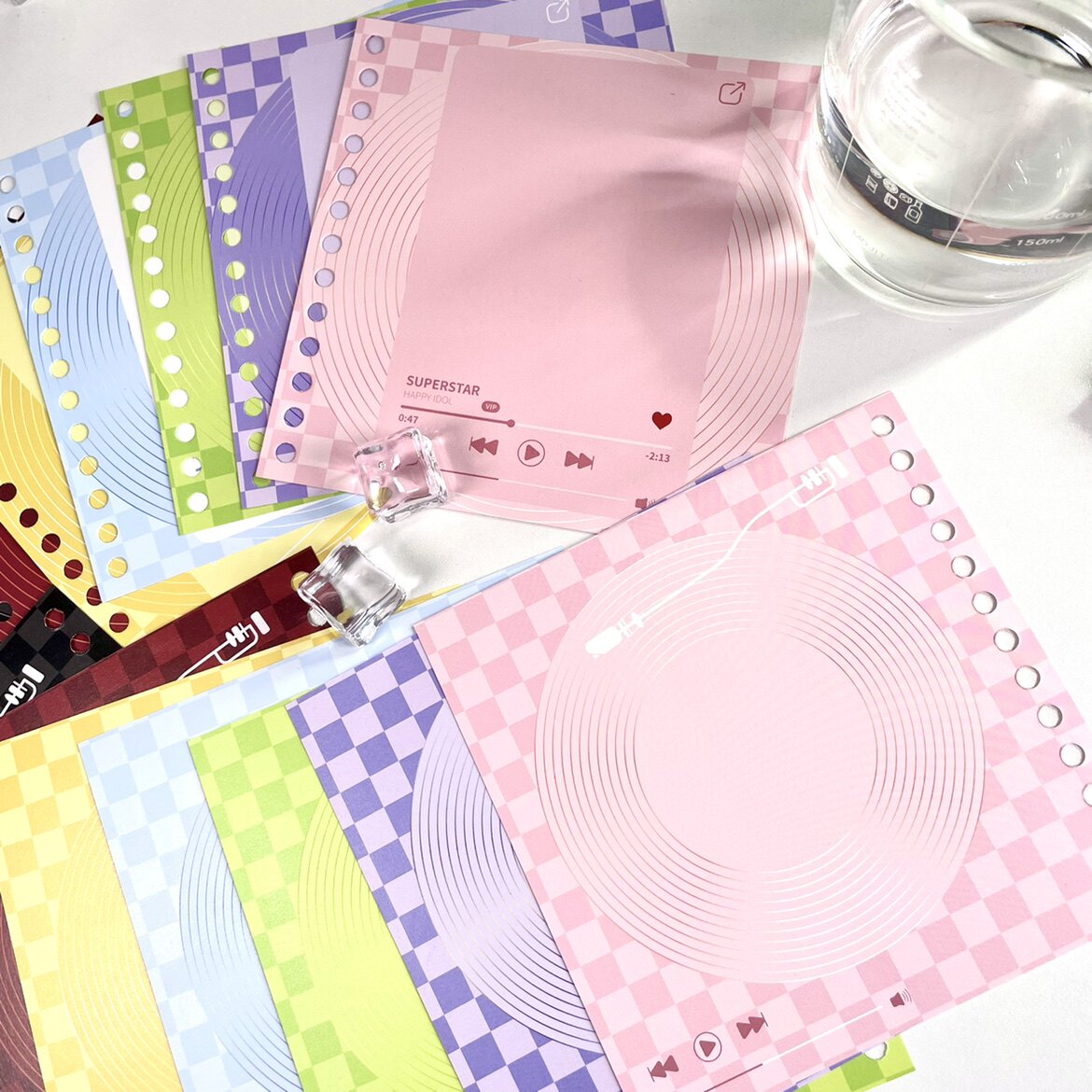 워터 몬스터 홈 뮤직 플레이어 내부 페이지 GU 카드 콜라주 내부 페이지 뒷면 카드