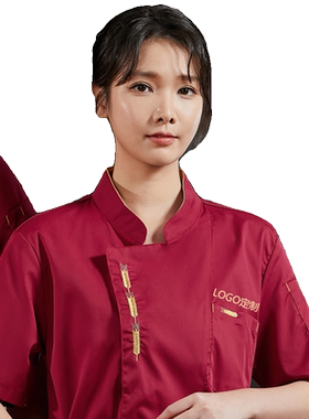 蛋糕店面包烘焙工作服短袖女