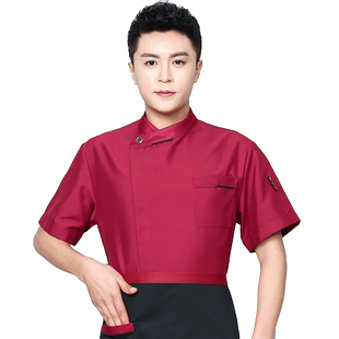 法式西餐厅厨房食堂厨师服短袖烘焙蛋糕店工作服西点师裱花师长袖