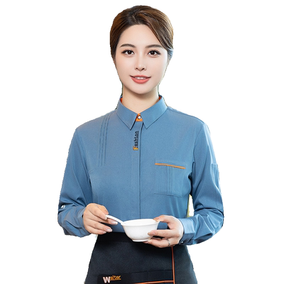 茶餐厅服务员工作服长袖