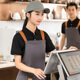防水工作服围裙女奶茶饭店餐饮快餐厅炸鸡汉堡店服务员工装 印logo