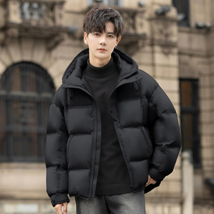 高充绒量男士羽绒服泡芙25新款冬季加厚面包服短款保暖外套青少年