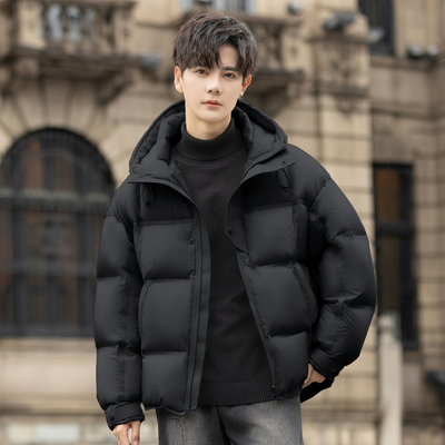 高充绒量男士羽绒服泡芙25新款冬季加厚面包服短款保暖外套青少年