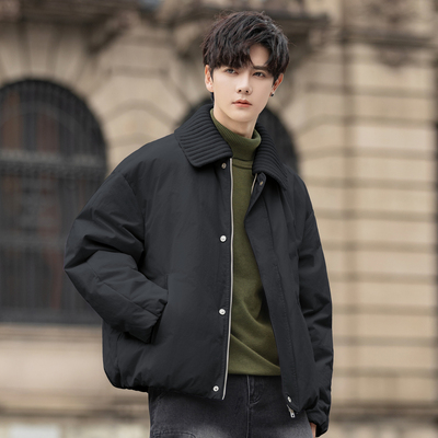 轻薄羽绒服男士2025新款秋冬季休闲翻领夹克外套短款保暖潮流加厚
