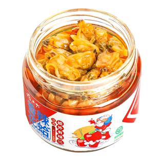 蛤老大即食纯肉花蛤下饭酱2瓶装网红海鲜零食花甲罐头蛤蜊花蛤熟