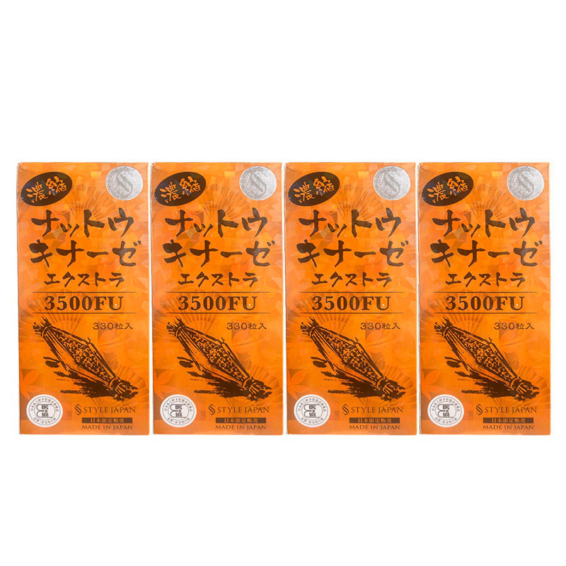 Style Japan日本直邮正品富山纳豆精纳豆激酶3500FU浓缩胶囊4瓶