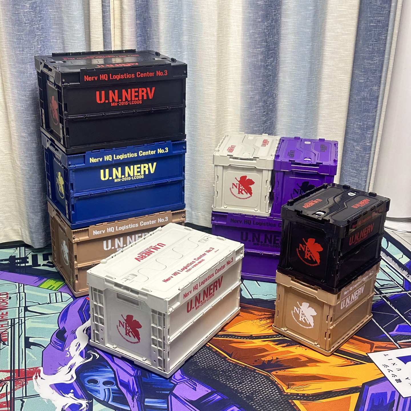 eva新世纪福音战士手办  NERV本部*3补给处折叠收纳箱家用整理箱