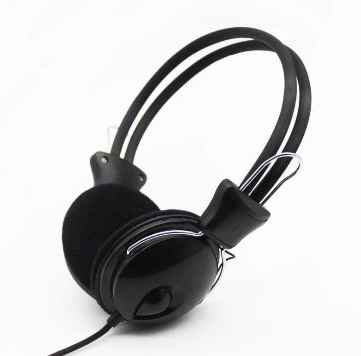 耐用通用双孔电脑耳机头戴式记忆金属学生伸缩PC电脑耳麦语音聊天