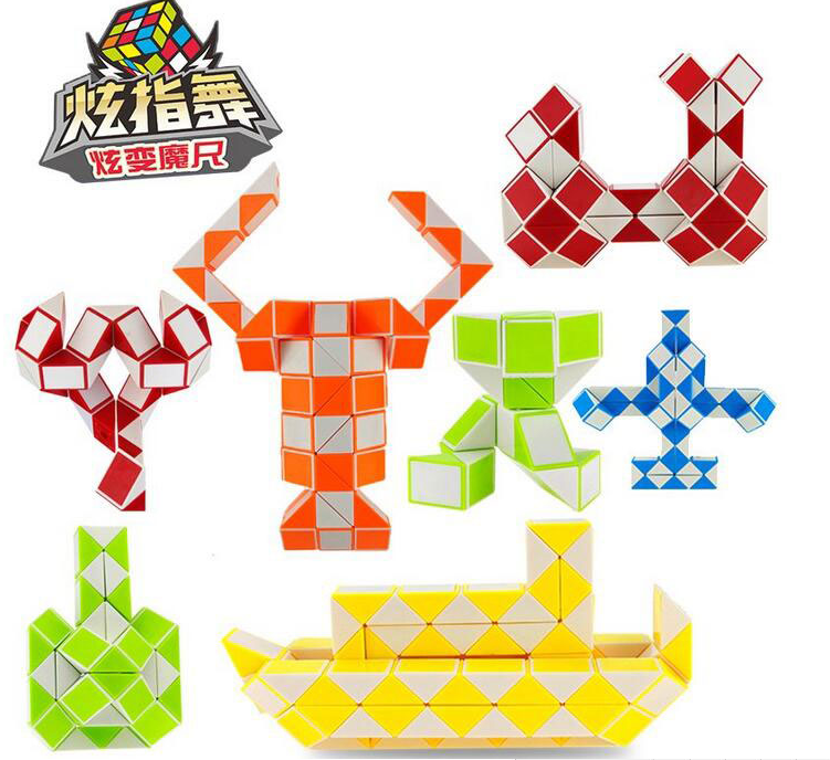 百变魔尺长条弹簧异形魔方儿童学生益智玩具小朋友积木蛇形棍72段