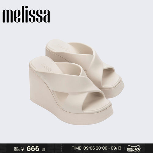Melissa/梅丽莎新款女士夏高跟拖鞋厚底面包鞋38046&37856&37862