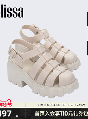 【宋慧乔同款】Melissa梅丽莎女夏季外穿果冻罗马鞋高跟凉鞋33835