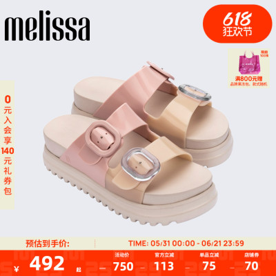 Melissa/梅丽莎春夏新款COZY小可女生夏季外穿厚底勃肯拖鞋36158