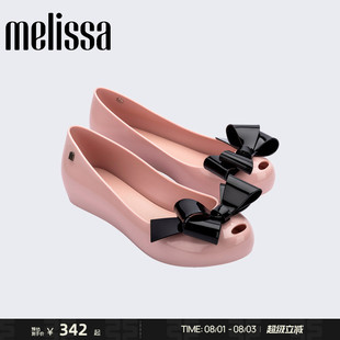 Melissa梅丽莎春季新款女休闲外穿鱼嘴蝴蝶结芭蕾鞋时尚单鞋36125