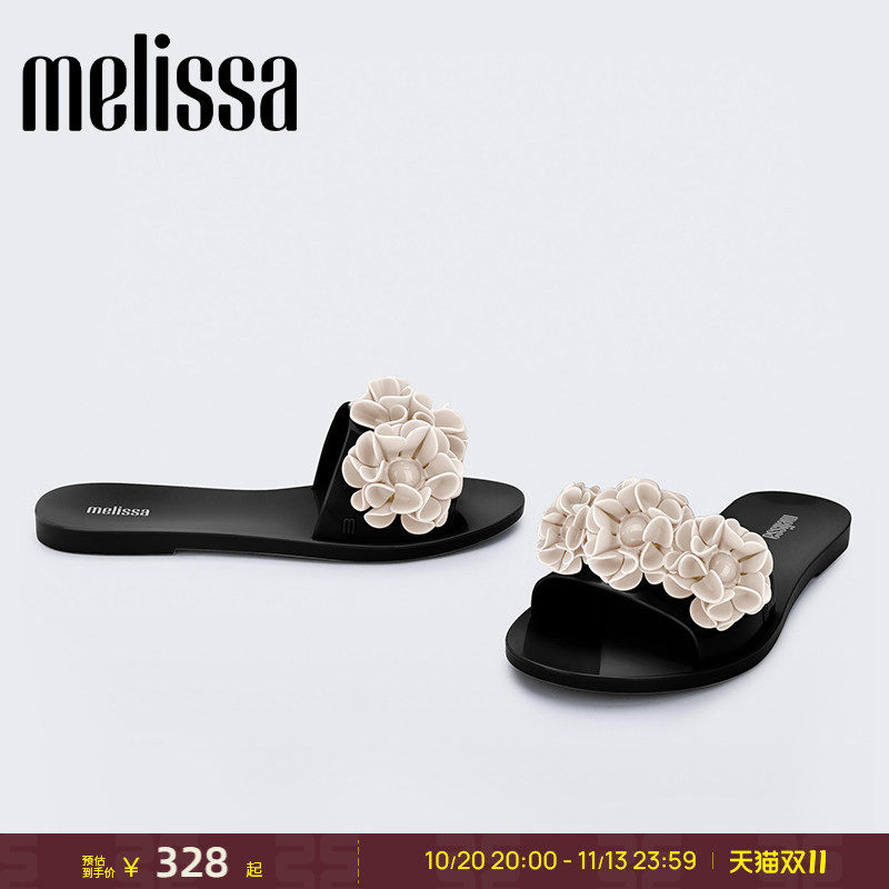 Melissa梅丽莎女款夏季新款休闲外穿平底拖鞋35851
