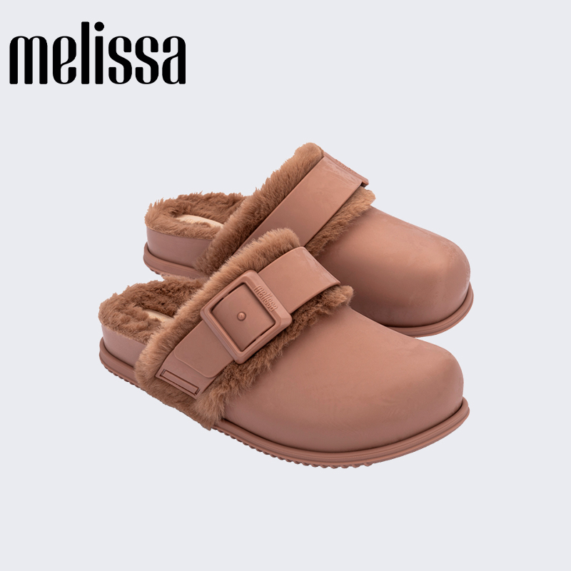Melissa/梅丽莎25新品女秋冬COZY小可暖绒包头拖勃肯毛毛鞋36175