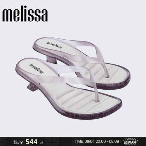 Melissa/梅丽莎26新品女士夏季小猫跟高跟人字拖鞋夹脚拖鞋38068