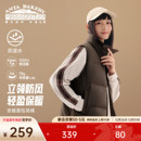 安踏面包羽绒 休闲加厚保暖外套 防泼水羽绒服叠穿马甲女2025冬季